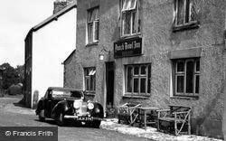 Car Outside The Punch Bowl Inn c.1955, Churchtown