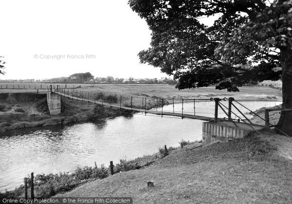Photo of Churchtown, The Swing Bridge And River Wyre c.1955