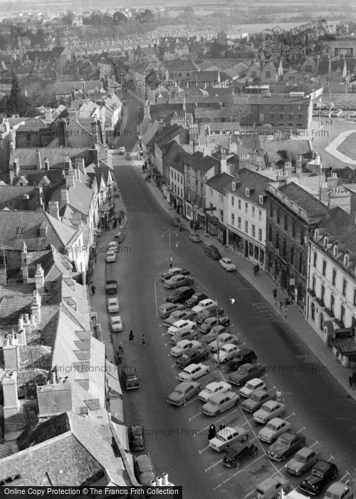 Photo of Cirencester, Market Place From St John's Church Tower 1962
