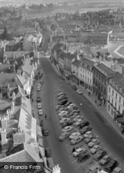 Market Place From St John's Church Tower 1962, Cirencester