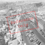 Market Place From St John's Church Tower 1962, Cirencester