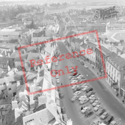 Market Place From St John's Church Tower 1962, Cirencester