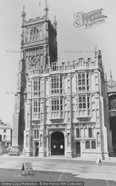 Photo of Cirencester, Old Town Hall And Church Tower c.1955