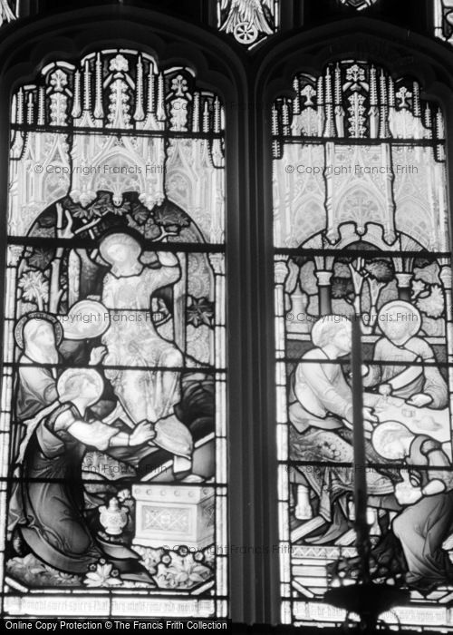 Photo of Cirencester, Stained Glass Window, St John's Church 1962