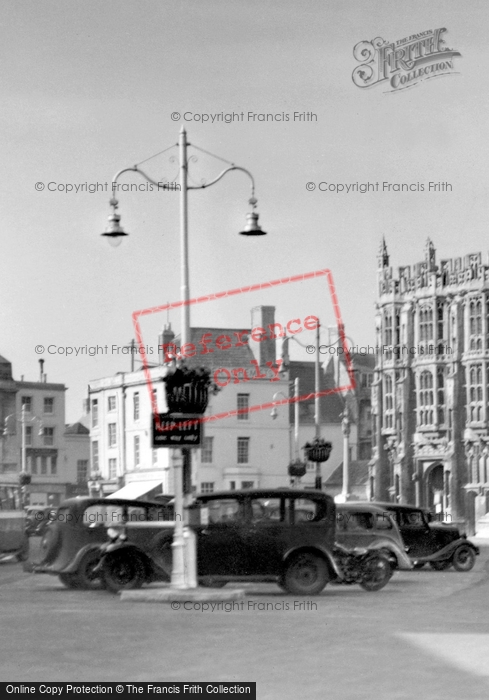 Photo of Cirencester, Street Lamp, Market Place c.1955