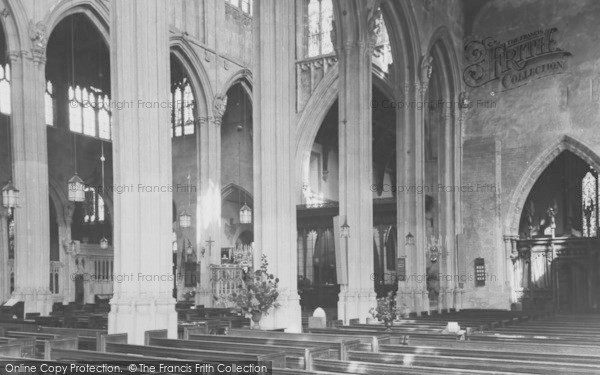 Photo of Cirencester, The Nave From The South West, St John's Church c.1955