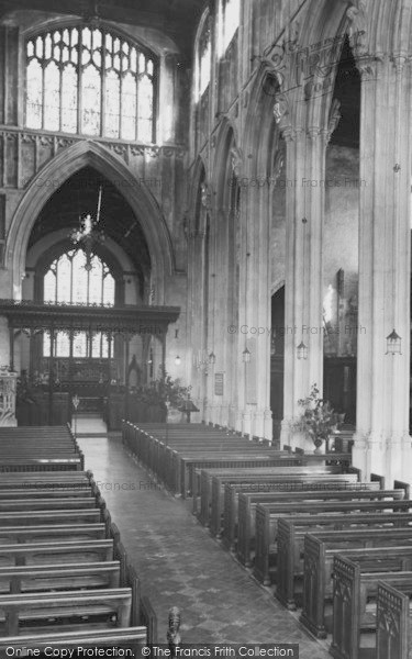 Photo of Cirencester, The Nave, St John's Church c.1955