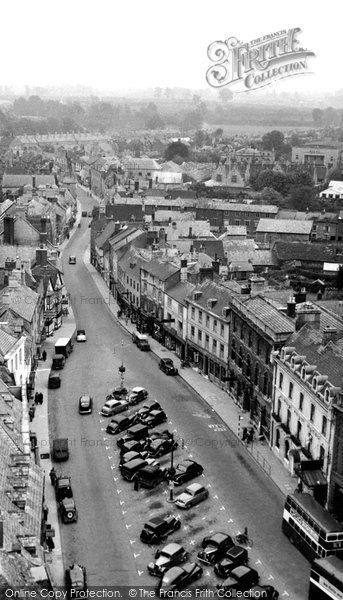 Photo of Cirencester, The View Overlooking Dyer Street c.1955