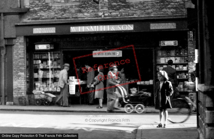 Photo of Cirencester, Wh Smith & Son, Castle Street c.1955