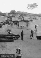 Clacton-on-Sea, A Man In A Bowler Hat, Beach 1912, Clacton-on-Sea