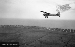 Clacton-on-Sea, A Plane Above The Airfield c.1960, Clacton-on-Sea