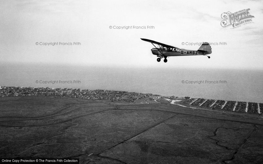 Clacton-on-Sea, a Plane above the Airfield c1960