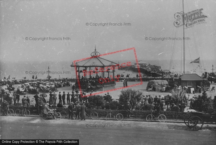 Photo of Clacton On Sea, Bandstand And Pier From Royal Hotel 1912