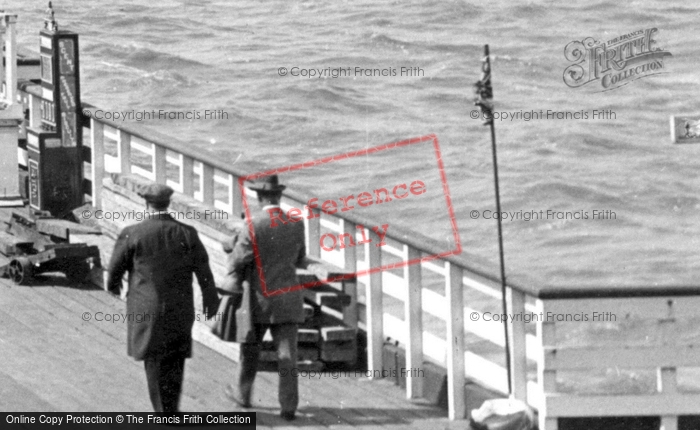 Photo of Clacton On Sea, Men On  The Pier 1914