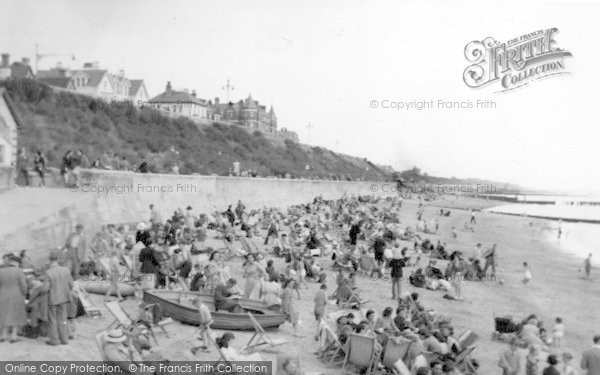 Photo of Clacton On Sea, The Beach And Promenade Walk c.1950