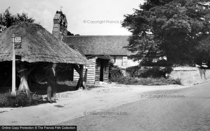 Photo of Clanfield, The Well And Church c.1955