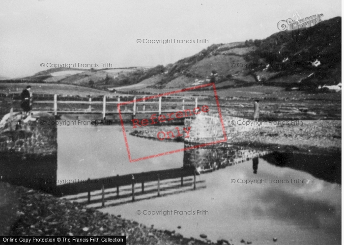 Photo of Clarach Bay, The Footbridge c.1955
