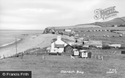 Clarach Bay, The Village And Beach c.1955, Clarach
