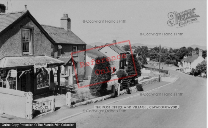 Photo of Clawddnewydd, Post Office And Village c.1965