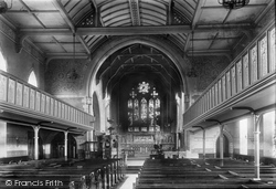Clayton Le Moors, All Saints Church Interior 1897, Clayton-Le-Moors