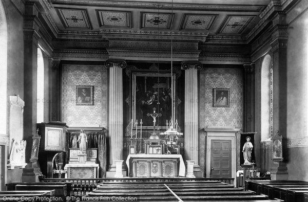 Photo of Clayton le Moors, St Mary's Roman Catholic Church interior  1899