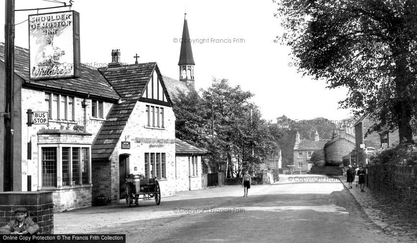 Clayton West, Church Lane and the Shoulder of Mutton c1960