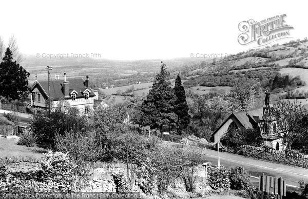 Photo of Cleeve Hill, The Church And Main Road c.1955