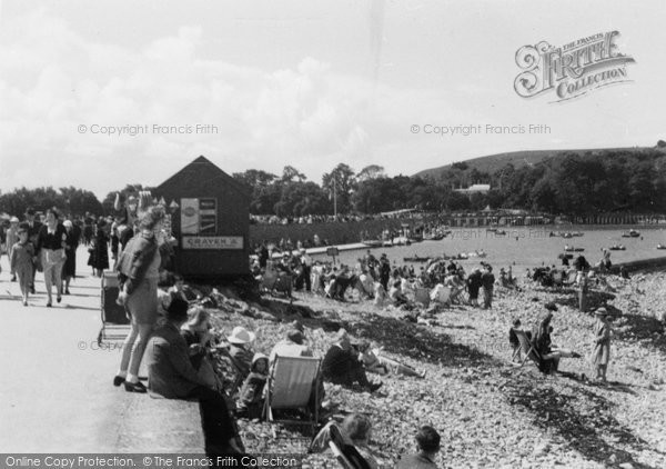 Photo of Clevedon, Beach And Lake c.1950