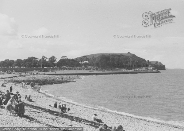 Photo of Clevedon, Beach And Old Church Hill c.1950