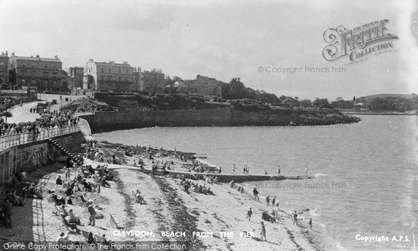 Photo of Clevedon, Beach From The Pier c.1950