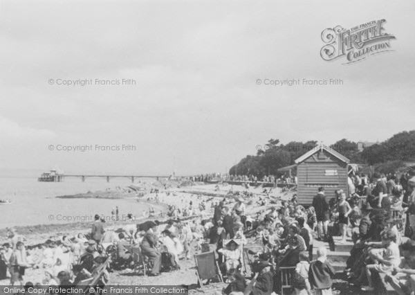 Photo of Clevedon, Central Beach c.1950