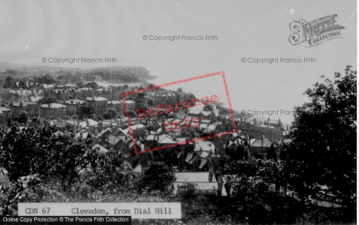 Photo of Clevedon, From Dial Hill c.1955