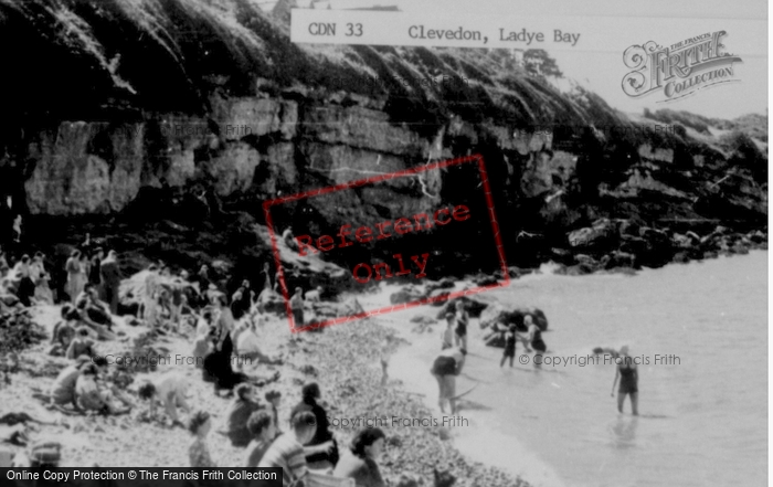 Photo of Clevedon, Ladye Bay c.1950