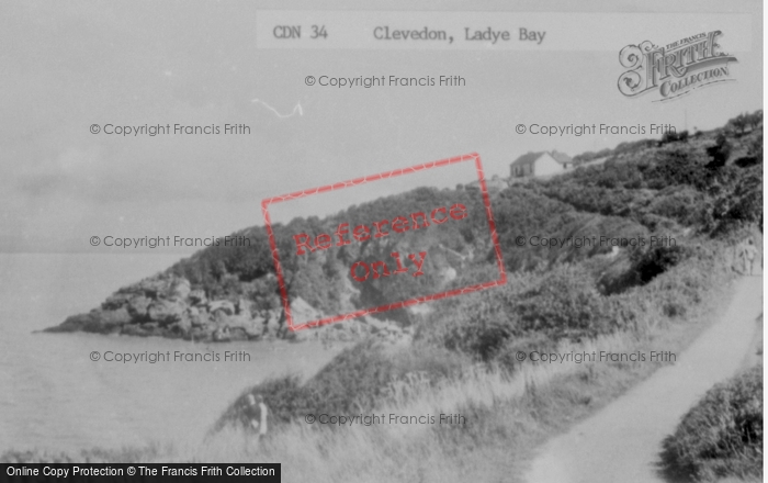 Photo of Clevedon, Ladye Bay c.1950