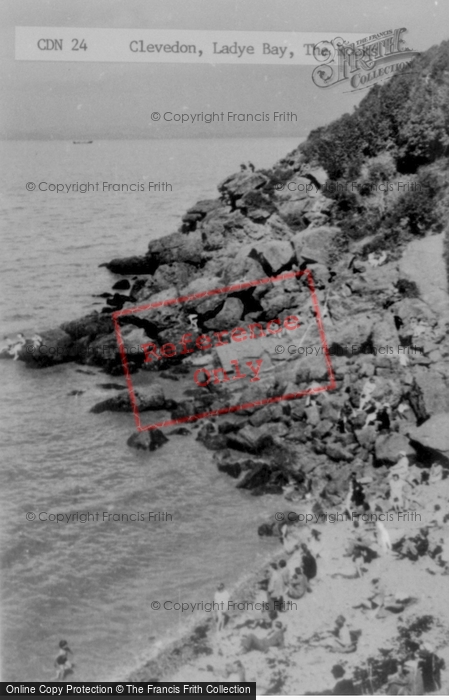 Photo of Clevedon, Ladye Bay, The Rocks c.1950