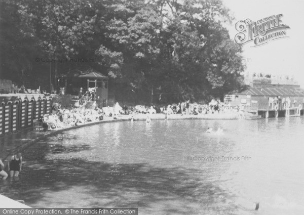 Photo of Clevedon, Marine Lake Bathing Place c.1950