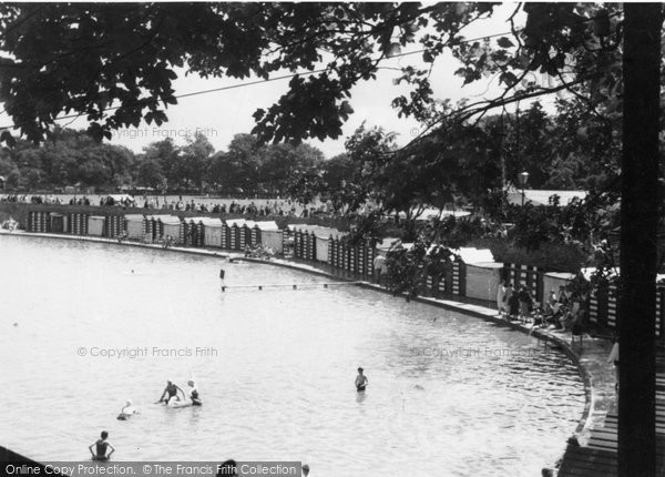 Photo of Clevedon, Marine Lake Bathing Place c.1950