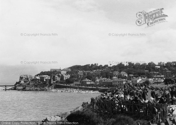 Photo of Clevedon, Promenade At Little Harp Bay c.1950