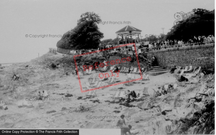 Photo of Clevedon, The Beach c.1955