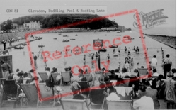 The Paddling Pool And Boating Lake c.1955, Clevedon