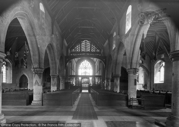 Photo of Cliffe, St Helen's Church Interior c.1950