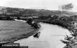 River Wye From The Castle c.1960, Clifford
