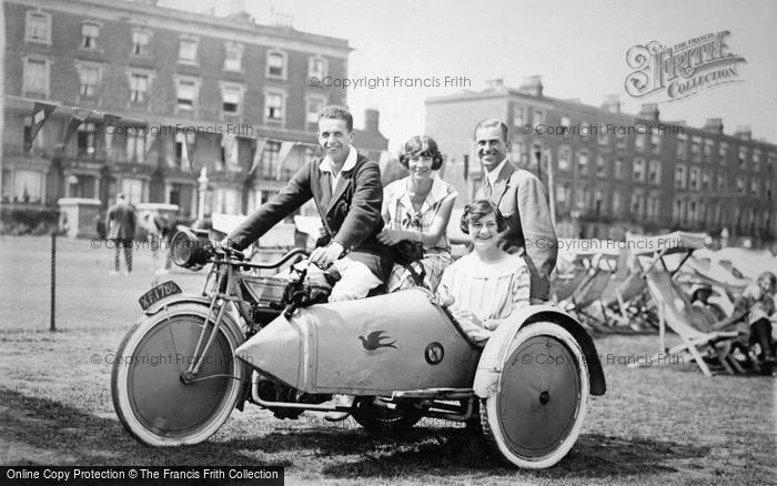 Photo of Cliftonville, Motor Trike On The Front 1925