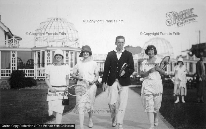 Cliftonville, Tennis Players By The Bungalow Tea Rooms 1925