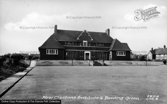 Photo of Clipstone, Institute And Bowling Green c.1955