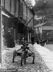 A Motorcycle, Castle Street 1903, Clitheroe