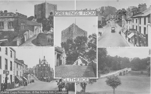 Photo of Clitheroe, Composite c.1950