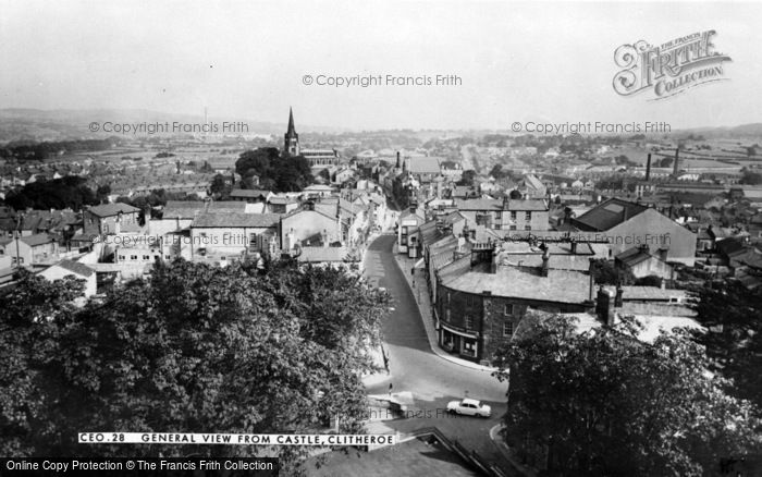 Photo of Clitheroe, From The Castle c.1960