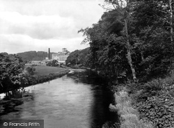 Low Moor Mill From Edisford Bridge 1921, Clitheroe