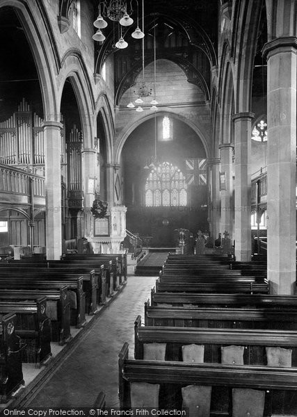 Photo of Clitheroe, Parish Church Interior 1921